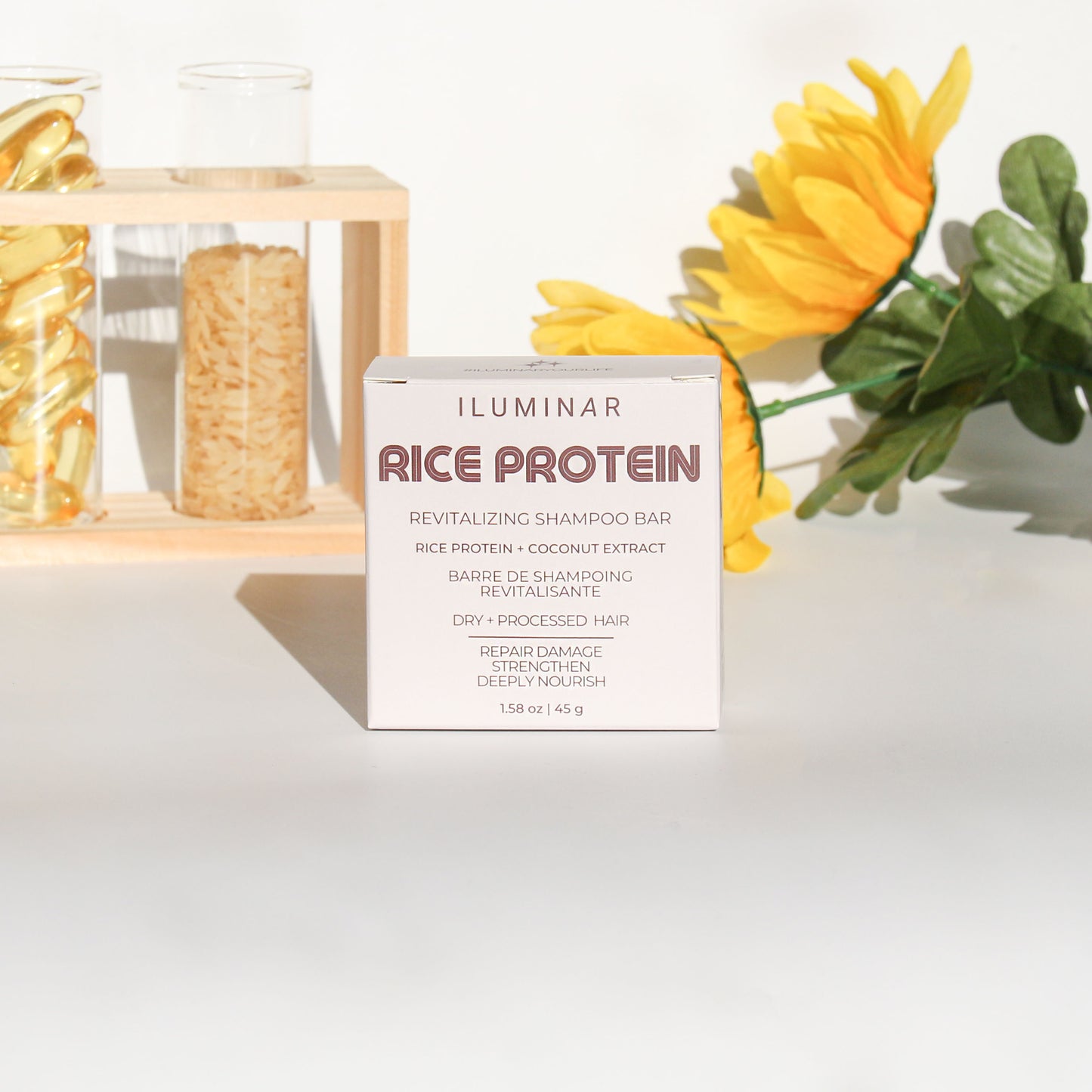 Rice Protein Shampoo Bar - Dry + Processed Hair